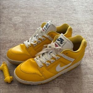 Nike x Supreme Air Force 2 Yellow Sneakers